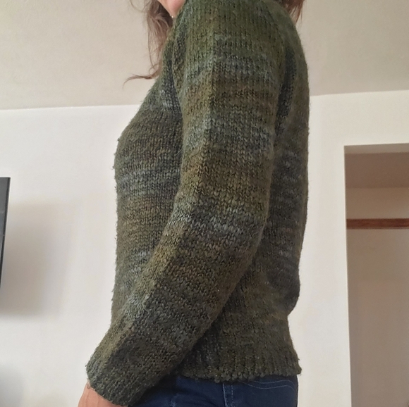 Authentic St John's Bay variegated knit mock neck sweater Vintage 90's - Picture 4 of 8